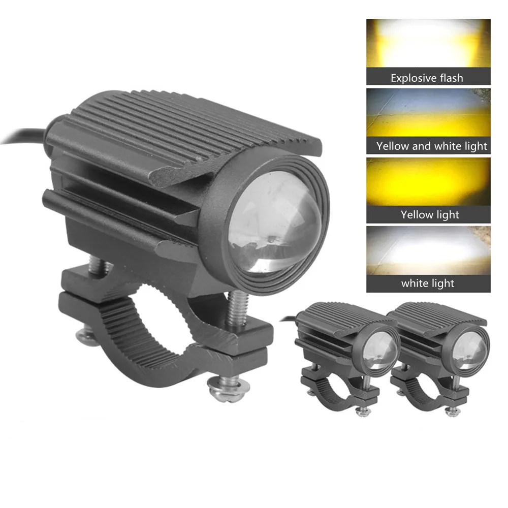 

A pair Super Bright Motorcycle LED Headlight Car ATV Driving Foglight Auxiliary Spotlight