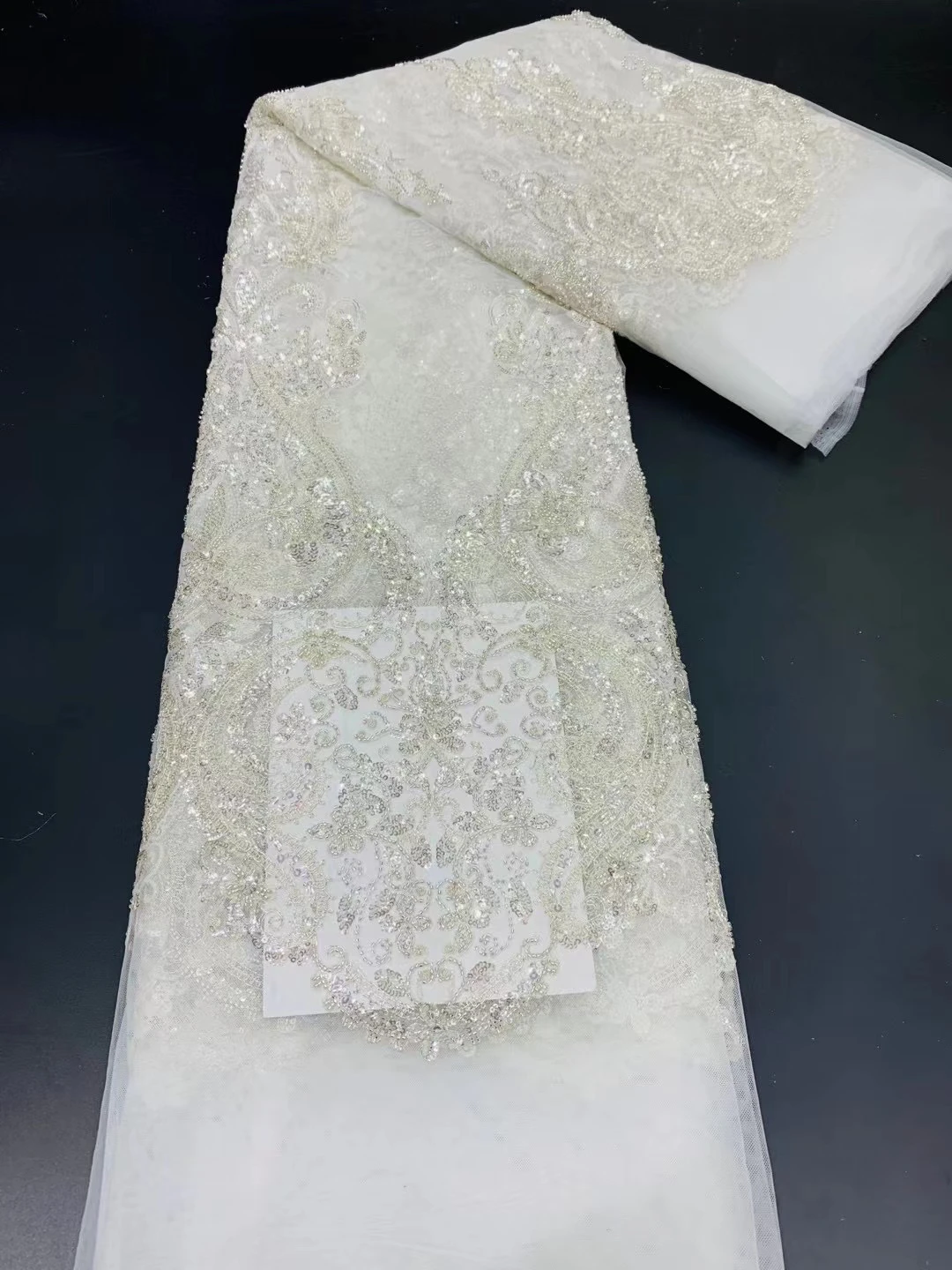 

Africa imported new multi-color high-grade exquisite heavy industry embroidery sequin fabric