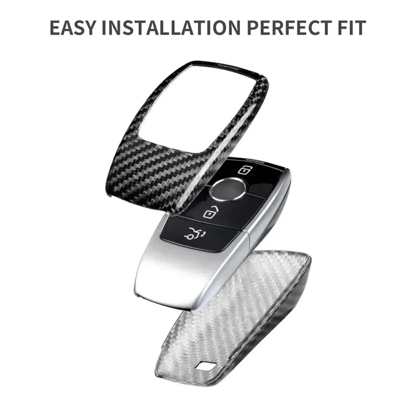 Чехол для ключей из углеродного волокна Mercedes Benz защита W213 E200 250 E300 E350e E400