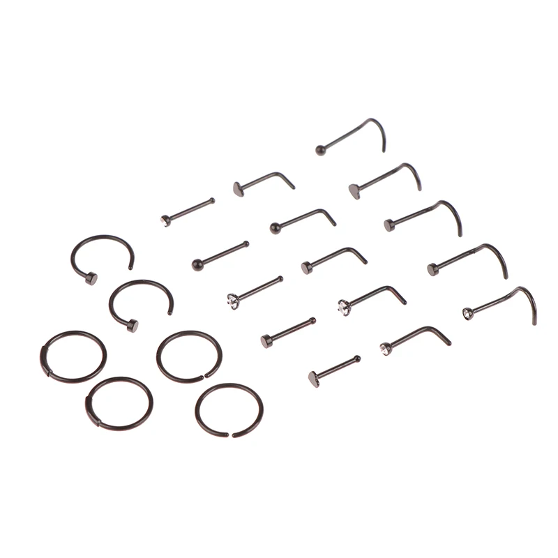 Серьги-гвоздики в форме сердца и носа из нержавеющей стали