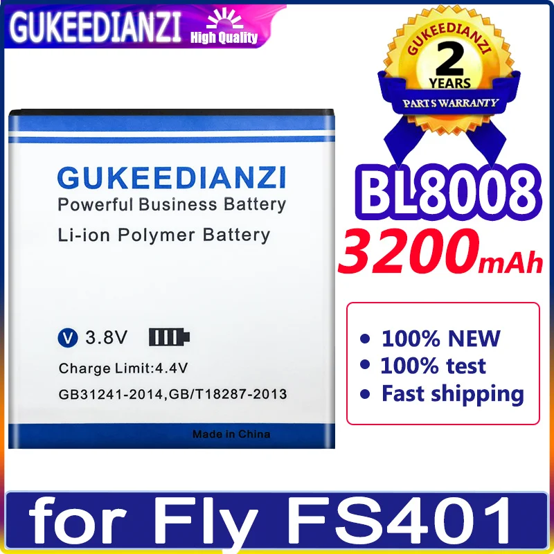 

Brand New 3200mAh BL8008 Replacement Li-ion Battery For FLY BL 8008 W0F96 FS401 Stratus 1 + Tracking Code