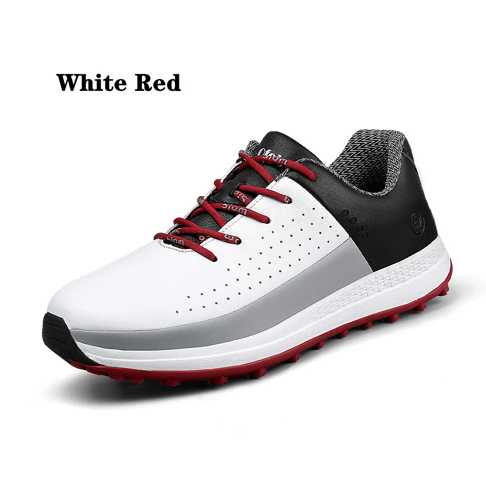 New Brand Leather Men's Golf Shoes Waterproof Non-slip Outdoor Leisure Sports Golf Training Shoes Spikeless Golf Shoes for Men