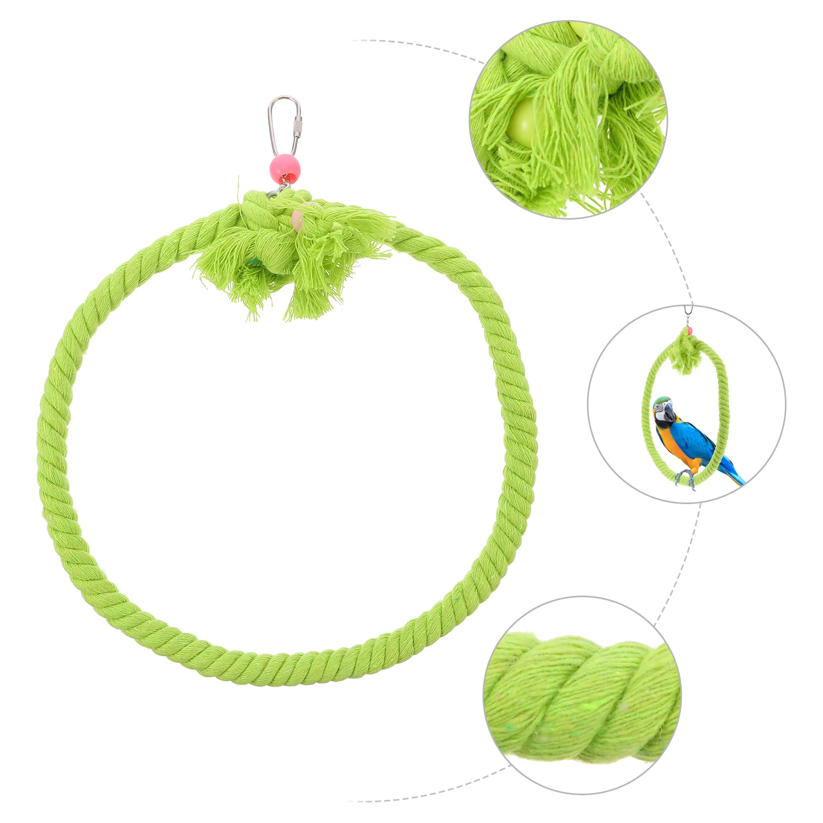 

Bird Parrot Toy Swing Cage Toys Perch Bite Chew Stands Rope Ladder Pet Birdcage Parakeet Perches Swings Stand