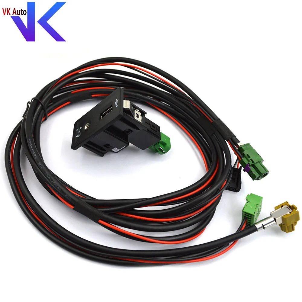 

Для VW Golf 7 MK7 VII для Passat B8 CarPlay Media USB AUX переключатель MIB2 MDI USB AMI адаптер разъем 5Q 0035726 E 5Q0 035 726 E