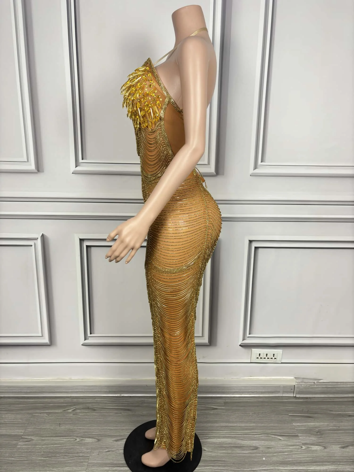 Женское роскошное бальное платье без бретелек с блестящими кристаллами и