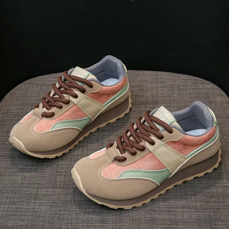 Женские Модные Повседневные Кроссовки На Плоском Каблуке С Верхом Из