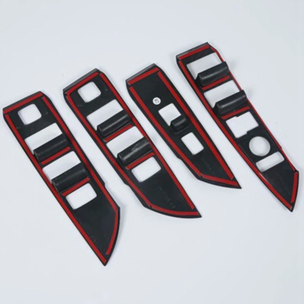 Углеродное волокно внутренний переключатель двери окна автомобиля панель