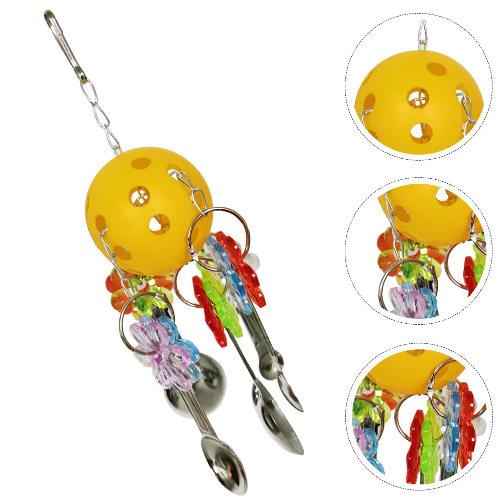 

Toy Toys Bird Cagehanging Parrot Parrots Pendant Bell Birds Chewing Shredder Playing Colorfultreat Stand Perch Feeder