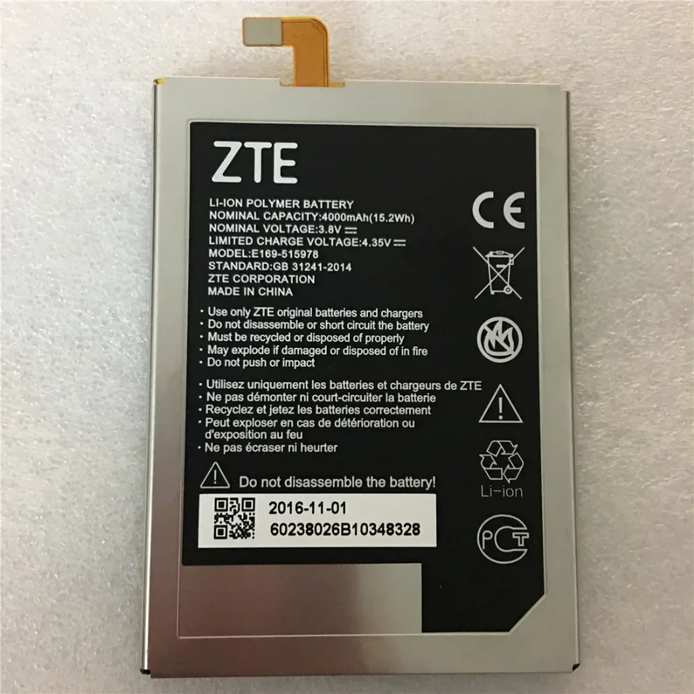 Аккумулятор для ZTE Q519T Blade X3 D2 A452 T620 T-620 100% оригинал протестирован 4000 мАч E169- 515978
