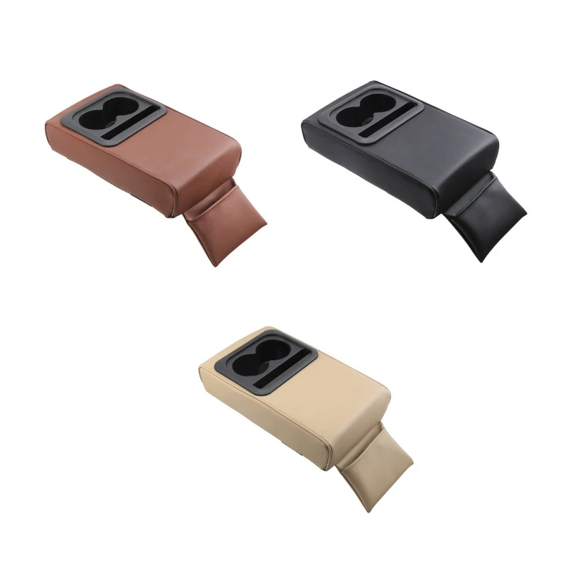 

2023 New Comfortable Armrest Pads Center Storage Box With Cup Holder Adjustable Car Elbow Support Storager Interior Accessories