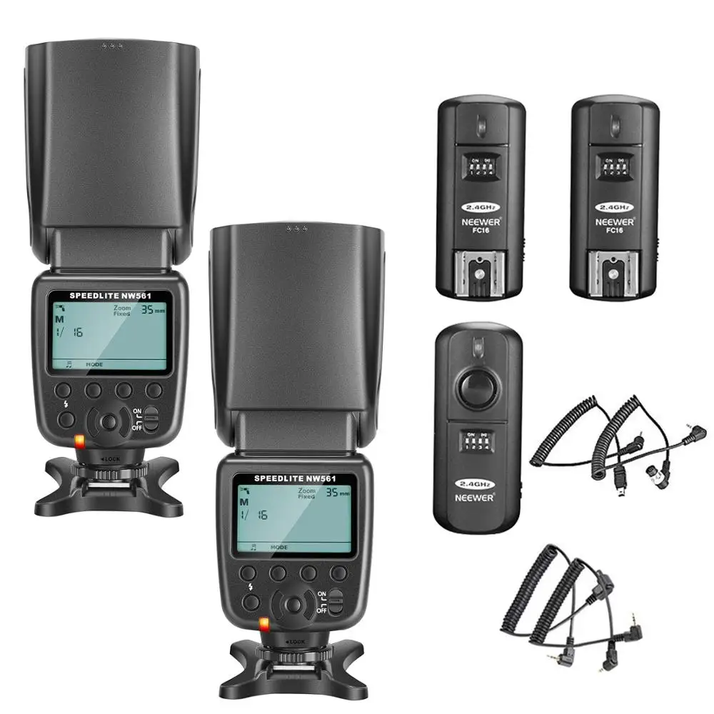 

Neewer NW-561 LCD Screen Flash Speedlite Kit for Canon Nikon and Other DSLR Cameras