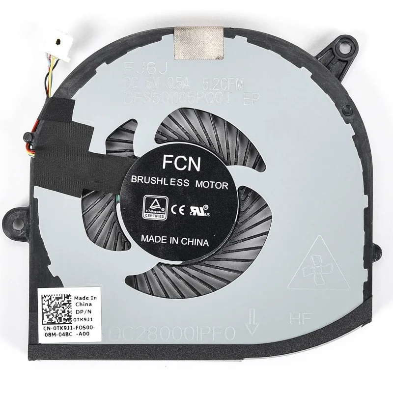 Сменный вентилятор охлаждения процессора и графического для Dell XPS 15 9570 7590 Precision 5530