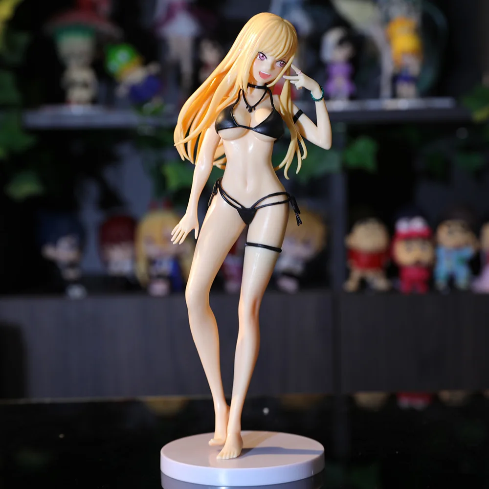 

26cm My Dress-Up Darling Kitagawa Marin Sexy Uniform Swimsuit PVC Action Figure Adult Collection Model Doll Toys