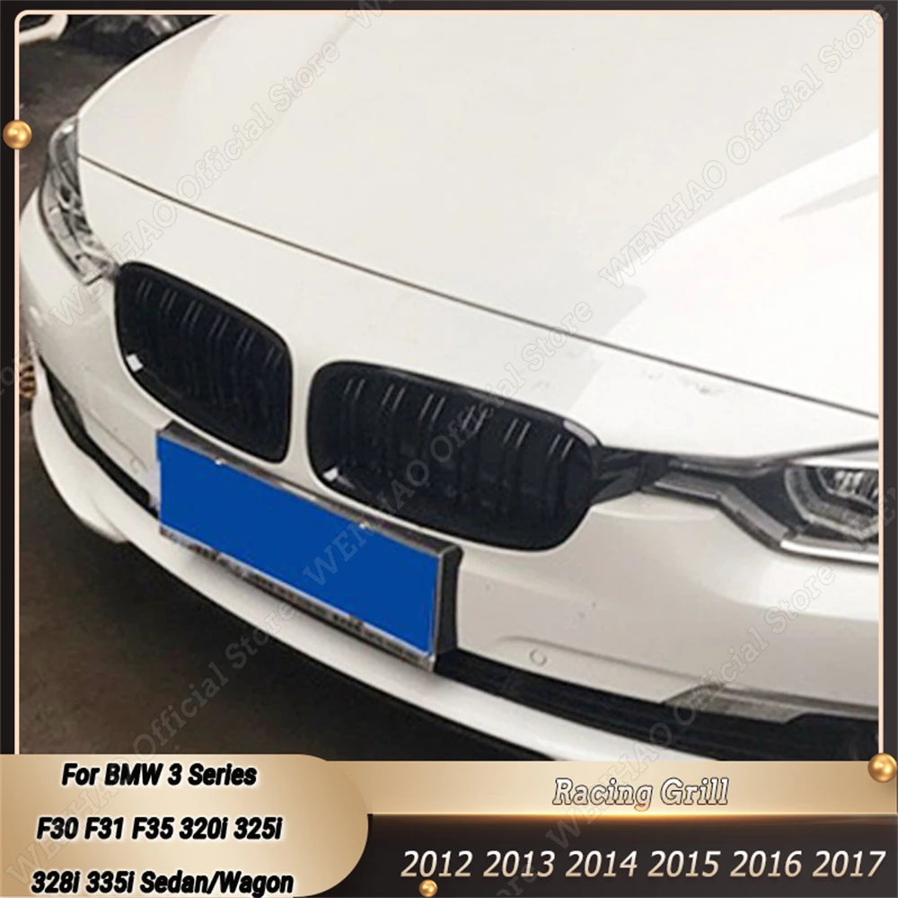 Car Bumper Grille Kidney Gloss Black Racing Grill Grilles For BMW 3 Series F30 F31 F35 320i 325i 328i 335i Sedan/Wagon 2012-2017