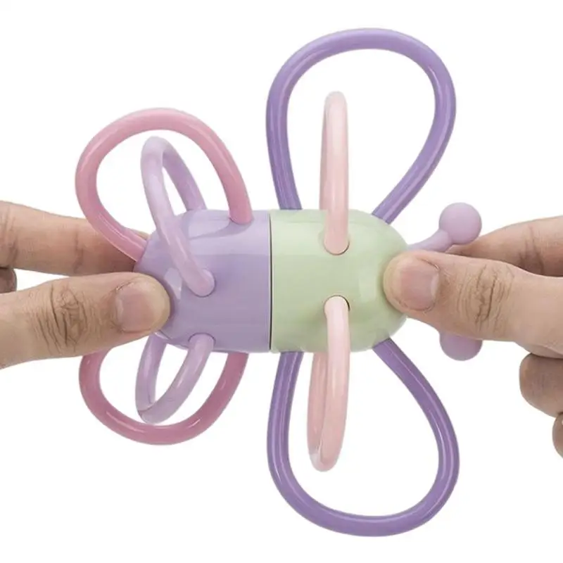 

Силиконовый Прорезыватель для зубов для малышей, портативная тренировочная игрушка для малышей, многофункциональный Прорезыватель для рук и запястья, гибкий, пищевой, мягкий