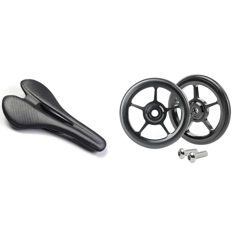 

Bicycle Easywheel Aluminum Alloy Super Lightweight Easy Wheels Bolts With Full Carbon Fiber Cushion Carbon Bow Saddle