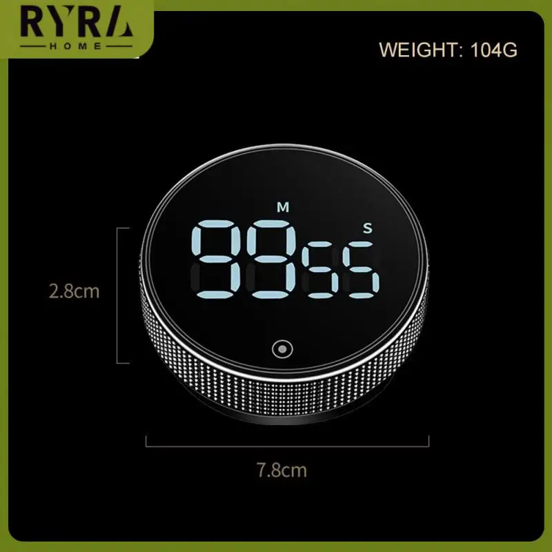

Led Mute Rotary Timer Kitchen Countdown Beauty Movement Reminder Self Regulating Timer Magnetic Suction Wholesale Creative Hot