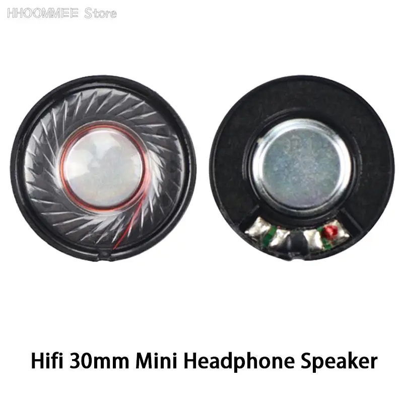 

Newest 2pcs Hifi 30mm Mini Headphone Speaker Unit 32ohm Over Ear Headset Driver For Blutooth Earphone Diy Repair Parts