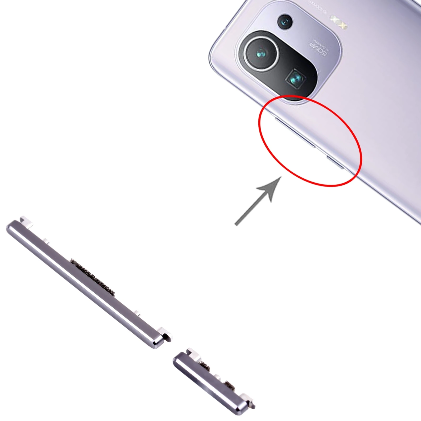 Кнопка питания и кнопка регулировки громкости для Xiaomi Mi 11 Pro M2102k1AC