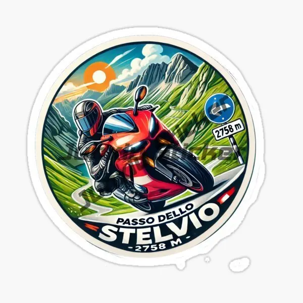 Фото Наклейки STELVIO PASS ITALIA для украшения автомобилей, комнат, шкафов, столов, компьютеров, велосипедов, виниловые самоклеящиеся наклейки №3