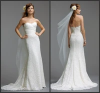 free shipping hot sexy sweetheart long 2018 new romantic casamento white bridal vestido de noiva vintage lace bridesmaid dress