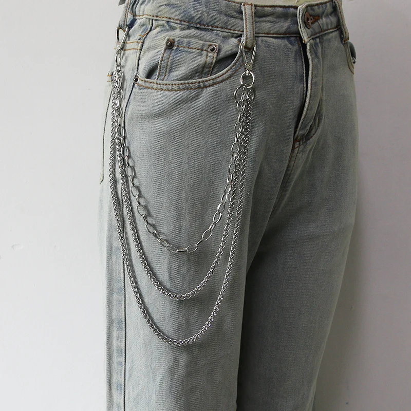 

Новые панковские цепочки для джинсов, брюк, женщин и мужчин, цепочки для ключей для брюк, хипстерские аксессуары для одежды для мальчиков и д...