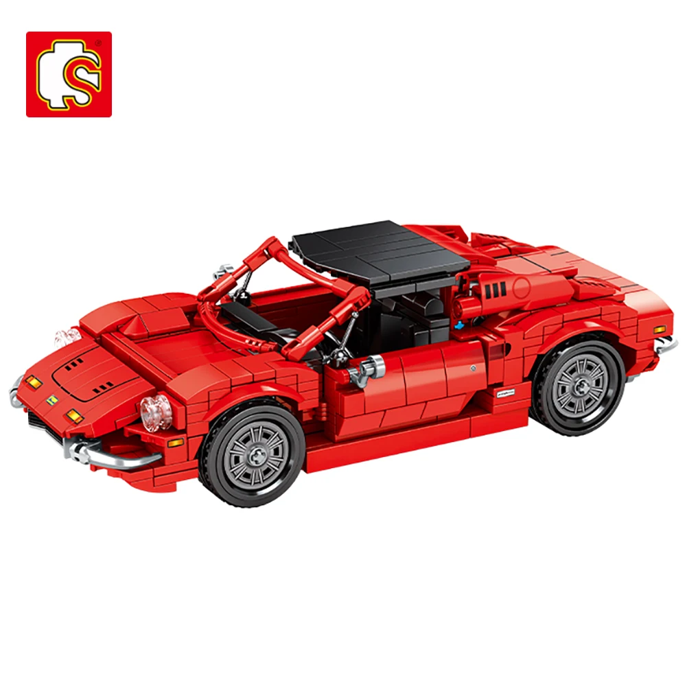 

SEMBO Beijing Automobile Museum Pull Back High-tech Racing Building Blocks City Classic Sports Car Brick Children's Toy Boy Gift