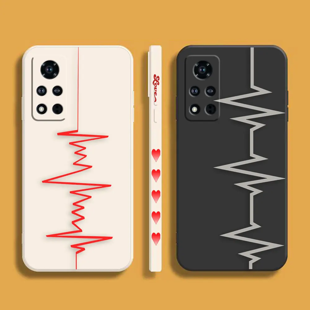 

Simple Love Line Phone Case For Honor MAGIC 3 4 5 Note 10 V10 V20 V30 V40 X10 X20 X30 X40 X40I PLAT 5 5T 6T PRO MAX 5G Case Capa