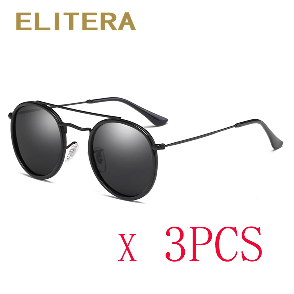 

3PCS ELITERA Brand New Polarized Glasses Men Women Fishing Glasses Sun Goggles Camping Hiking Driving Eyewear Sport Sunglasses