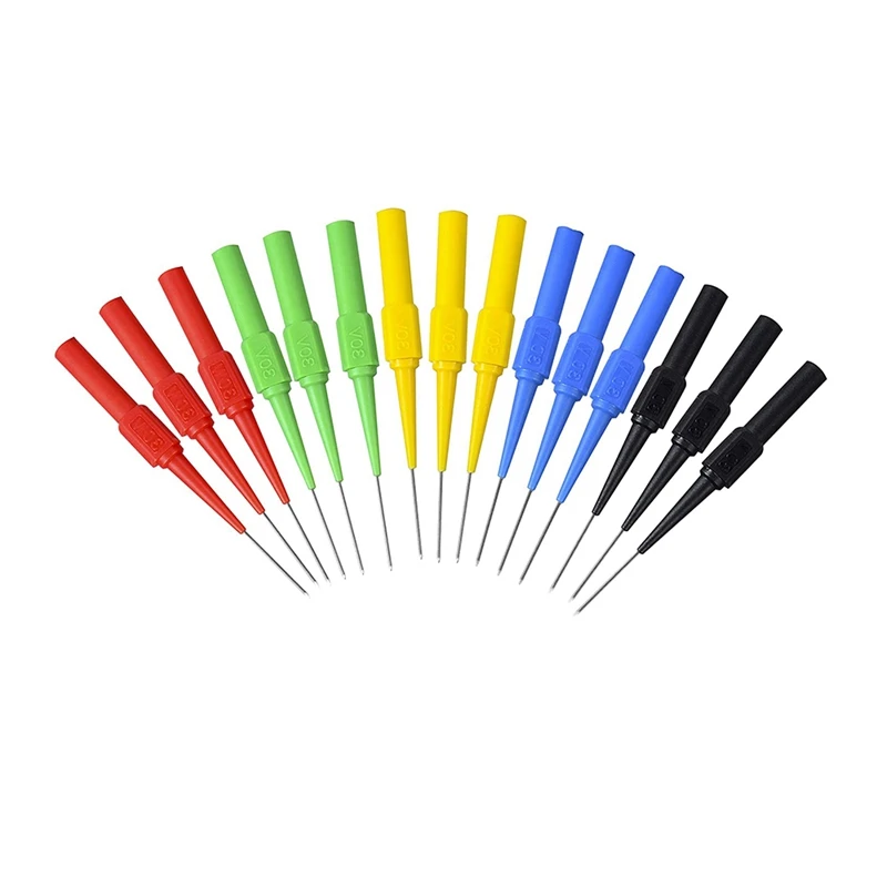 

15 Pieces Non-Destructive Test Pin Insulation Wire Piercing Probes Set Back Probe Kit Electrical Pin Tester Power Tool