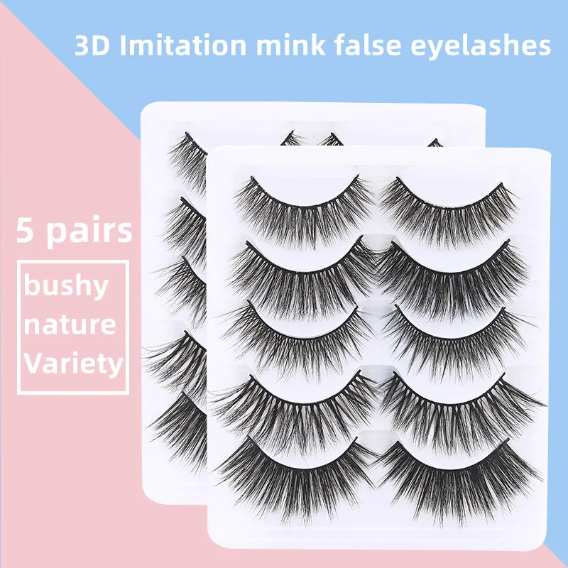

5Pairs 3D Mink Lashes Natural Dramatic False Eyelashes Soft Eyelash Extension Makeup