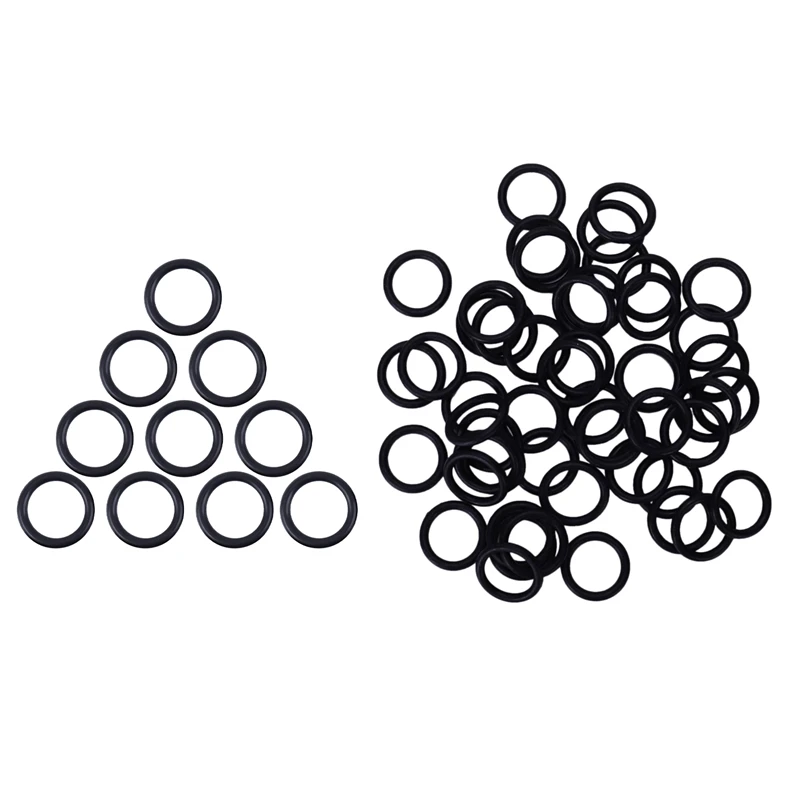 

JHD-50 X Nitrile Rubber O Ring Black 11 Mm X 15 Mm X 2 Mm & 10X Pipe Tube Hose Connector O Ring Gasket Washer 18X13X2.5Mm