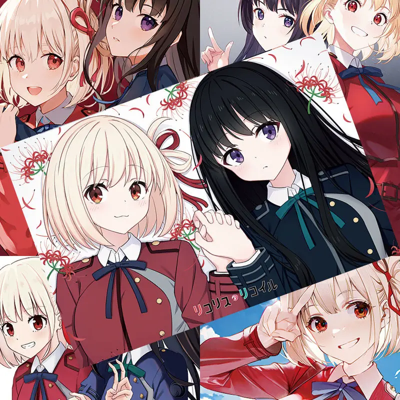 Аниме Lycoris отдача постер HD наклейка милые Канцтовары Детские наклейки nishikier Chisato