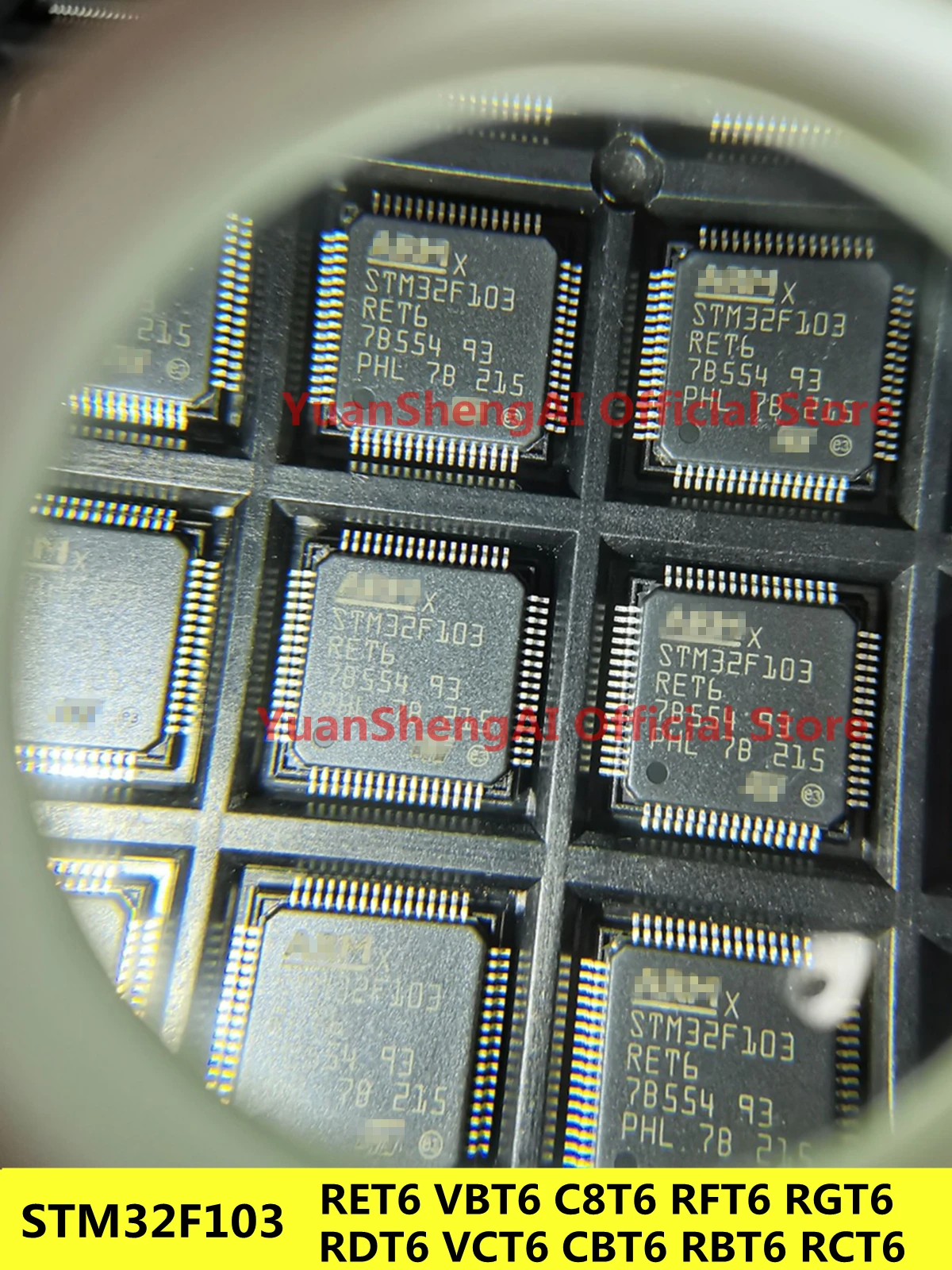 100% Новый чипсет STM32F103 STM32F103VBT6 STM32F103V8T6 STM32F103VCT6 STM32F103ZET6 STM32F103VET6 STM32F103RFT6 STM32F103RGT6 IC