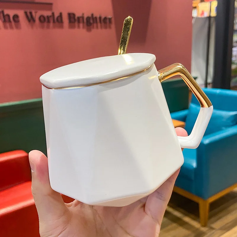 Креативная керамическая кружка в скандинавском стиле простая однотонная с