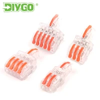 15pcs transparent wire connector 1 in multiple out quick splitter plug in terminal block can combined butt home led light