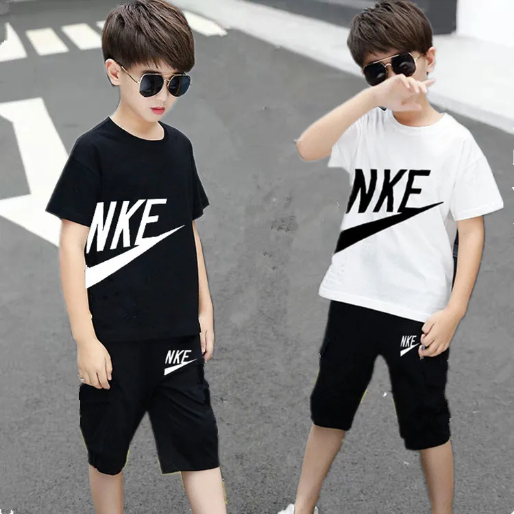 Boys Suits New Summer Suits Boys Handsome Children's Sports Short-Sleeved Quick Drying Medium And Large Children Sportwear images - 6