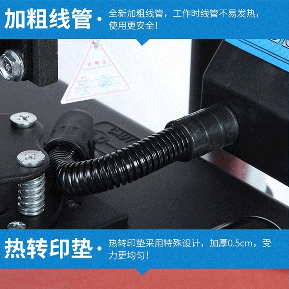 Двойной цифровой термопресс 650 Вт поворот на 360 градусов сублимационная печать