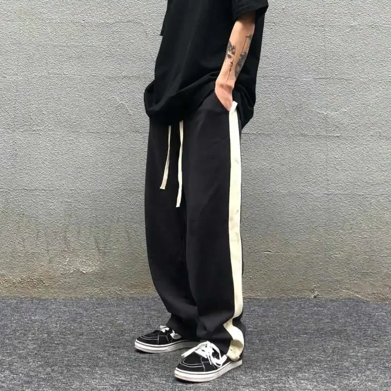 

Vintage Pants for Men and Women Jogging Baggy Sweatpants Harajuku Stripe Casual Trousers Wide Pants Oversized Male Clothing