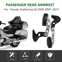 motorcycle rear passenger armrests for honda goldwing gl1800 2001 2017 high quality chrome new adjustable armrests accessories