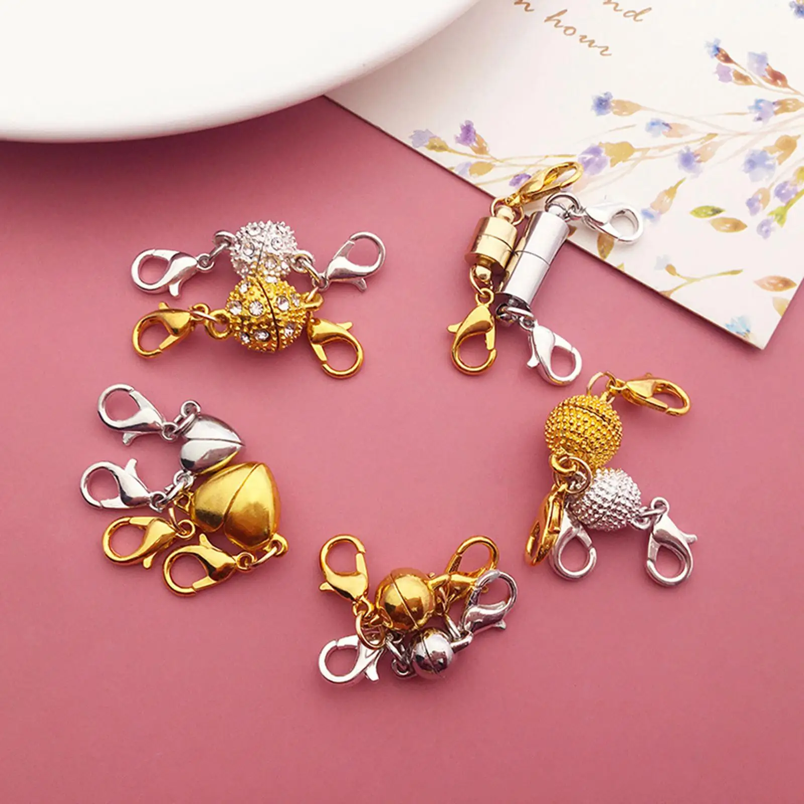 

10 Pieces Jewelry Clasps Necklaces Bracelets Clasp Hooks Extender Connectors