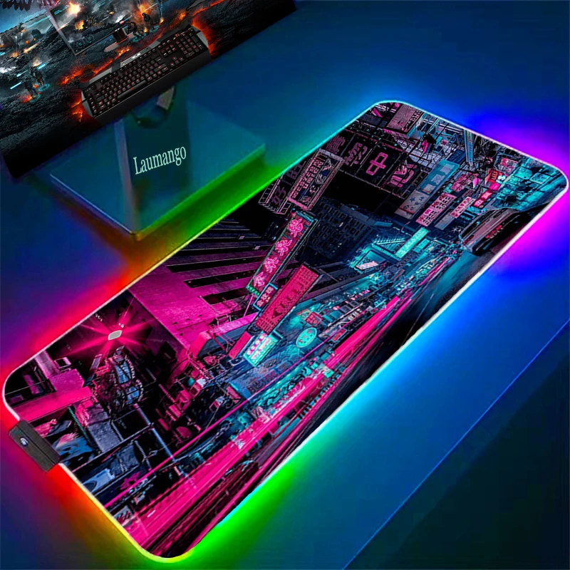 

Japan Neon Office Accessories Anime Mouse Mats Xxl Computer Mousepad Company Mause Pad Desktop Table Mat For Gamers Rug Pc Gamer