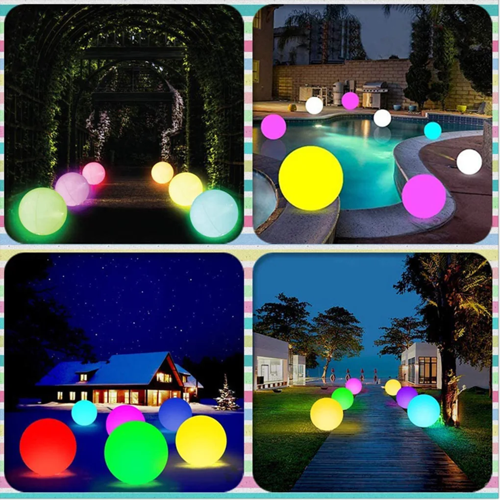 Светодиодная лампа 16 цветов надувные светящиеся шары ландшафтные лампы для
