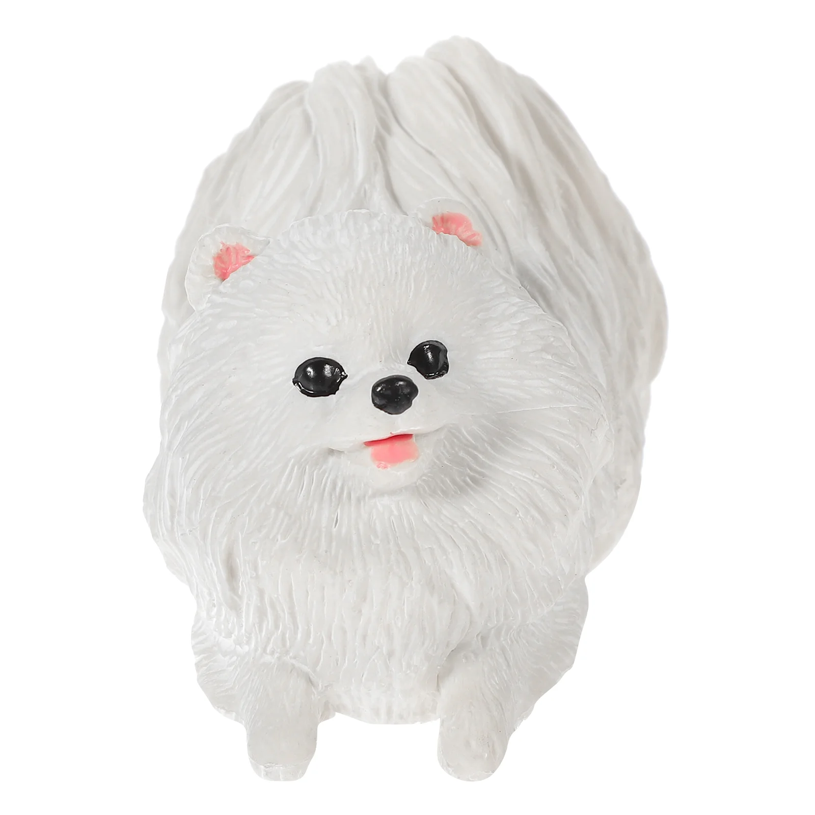 Детская однотонная модель животного мира собаки фигурка померанского шпица