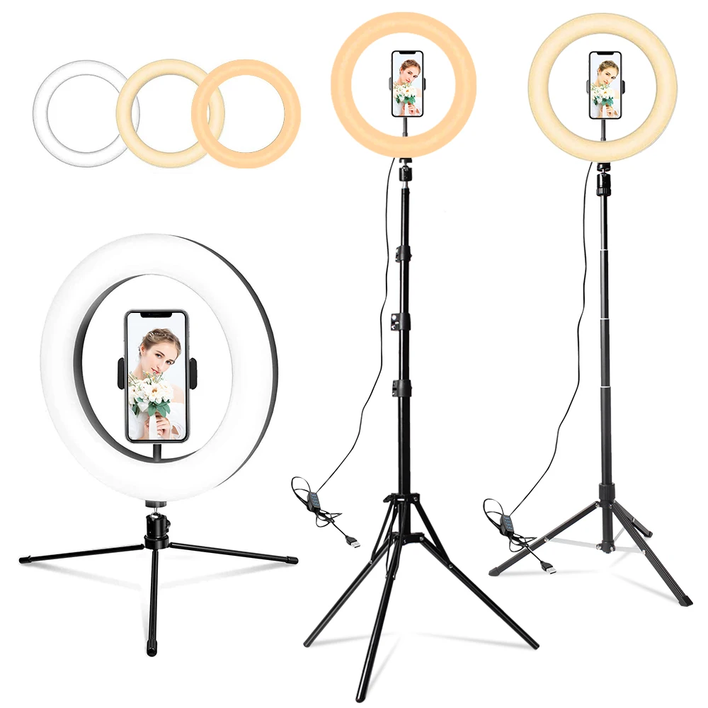 

30cm 12“ Video Lights Ring Lamp With Tripod Dimmable LED Selfie Ring Fill Light for Live Streaming Vlog Short Video Youtube