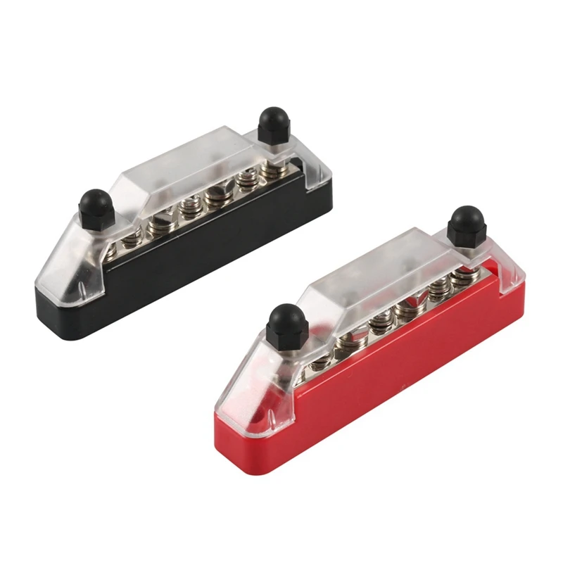 

Positive Negative Bus Bar Battery Power Distribution Block 4 X M6 Car Terminal Block Studs 3 X M4 Terminal Bus Screws