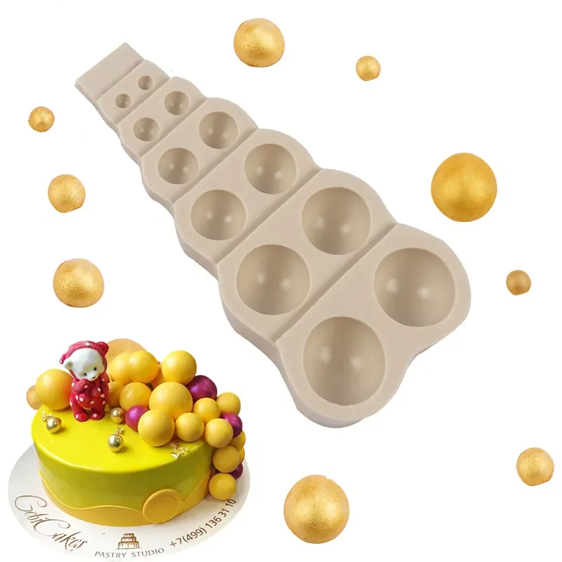 

Silicone Mold Semi-Round Pearl Cake Mold Semi-Round Ball Chocolate Cake Mold Epoxy Mold Baking Tools Cake Decoration