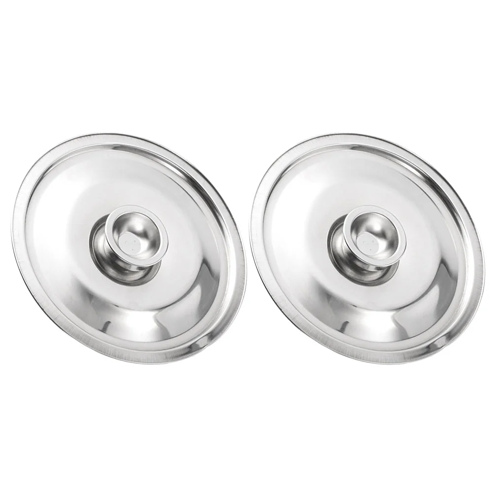 

2pcs Oil Pot Cover Grease Jar Lids Seasoning Pot Lid Oil Pot Lid Pot Lids Metal Seasoning Pot Cover