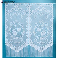 enipate white swan lace sheer tassel curtains for kitchen valance window tulle curtains coffee dividers door curtain bedroom