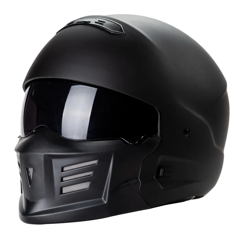 

High-quality ABS scorpion helmet. . ZOMBIES RACING ZR-881 Black Samurai Combination Assembled Motorcycle Professional Helmet.